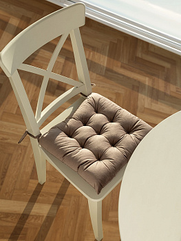 Подушка на стул 40х40см DE'NASTIA меандр бежевый полиэстер 000000000001218808