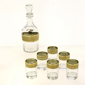 ЗОЛОТОЙ КАРАТ Набор Графин+6 стопок с узором KAV22-1160/837/S 000000000001190675