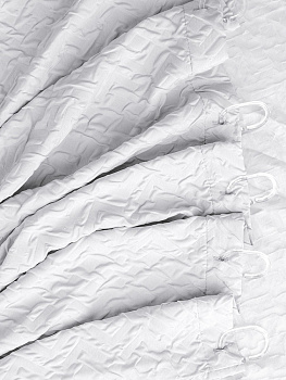 Шторка для ванной 200x200см DE'NASTIA Жатка с водоотталкивающей пропиткой белый полиэстер 000000000001219120