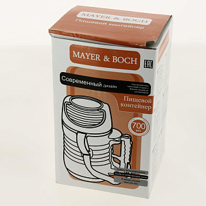 Термос пищевой, внутренняя колба из стали, контрейнер сталь и пластик, корпус и крышка из полипропилена 0,7л MAYER&BOSH 29076 Термос пищевой, внутренняя колба из стали, контрейнер сталь и пластик, корпус и крышка из полипропилена 0,7л MAYER&BOSH 29076 000000000001196078