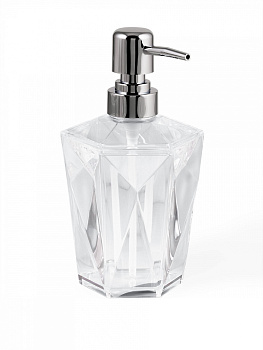 Диспенсер для жидкого мыла 9,5x17,5см DE'NASTIA CRYSTAL прозрачный акрил/пластик 000000000001228368