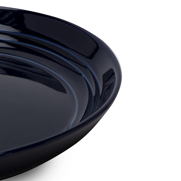 Тарелка десертная 20см темно-синий керамика 000000000001225439