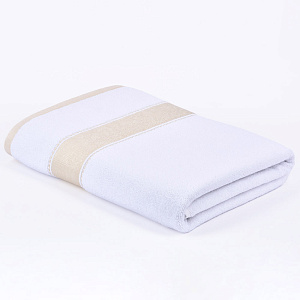 Полотенце махровое 70х130см LUCKY атласный бордюр белый снег хлопок 100% 000000000001212593