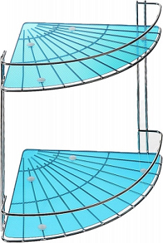 Полка угловая БЛЮ 2-ярусная SLIM 036-55 000000000001170609