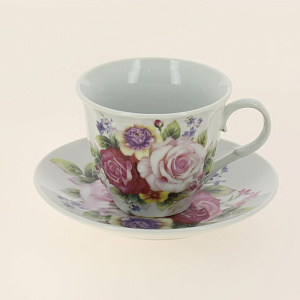 Набор чайный (13) 6 чашек 250мл+6 блюдец+чайник 1000мл, подар.уп ,CM-F13-SGB-029 000000000001170027