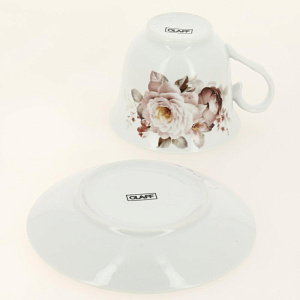 Набор чайный 8 предметов (чашка 230мл-4шт/блюдце-4шт) OLAFF ФИОНА Розэ подарочная упаковка фарфор 000000000001204600