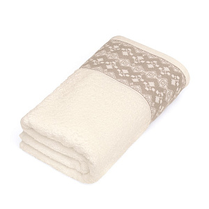 Полотенце 70х130см DE'NASTIA ТАЛИСМАН молочный хлопок-100% 000000000001215370