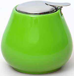 Сахарница 600мл Elrington ФЕЛИЧИТА с крышкой глазурь зелёный подарочная упаковка керамика 109-06081 000000000001203894