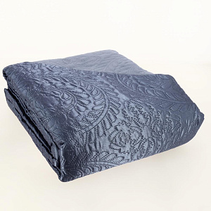 Покрывало DeN Палермо 240х260 атл/мат синий круги U000228 000000000001203056