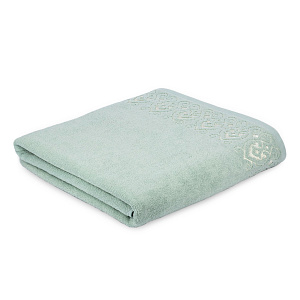 Полотенце махровое 100х150см Dina Me итальянский бордюр ментоловое 100% хлопок 000000000001212843