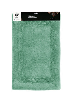 Коврик для ванной DE'NASTIA 60х100см 100%Хлопок зеленый Индия M111154 000000000001181097