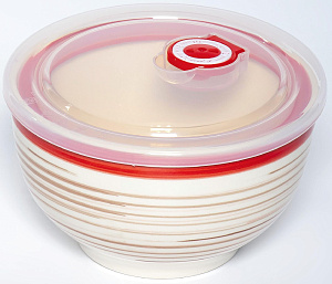 Салатник 14см/750мл ELRINGTON АЭРОГРАФ Янтарный день с крышкой керамика 000000000001210602