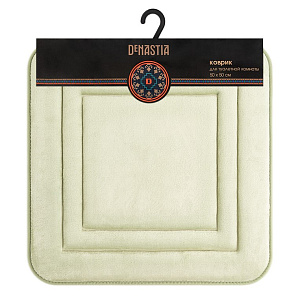 Коврик для туалета 50x50см DE'NASTIA Soft Collection memory оливковый полиэстер 000000000001215841