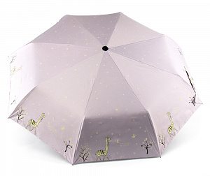 Зонтик женский 55см 8 спиц полуавтоматический Жираф микс 000000000001216488