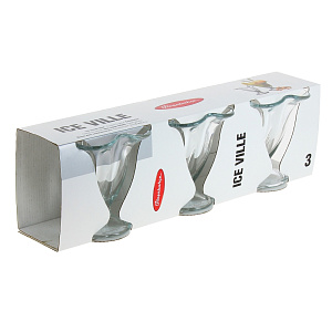 ICE VILLE Набор креманок 3шт 11,6х11,8см 120мл PASABAHCE стекло 000000000001058344