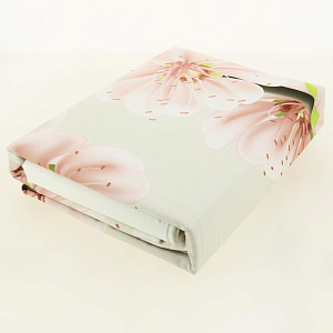 Комплект постельного белья Евро LUCKY Сакура пододеяльник215х220см простынь220х240см наволочки50х70см-2шт розовый поплин 100%хлопок 000000000001208106