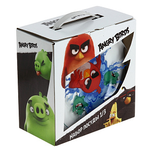Набор посуды Angry birds Коралл, 3 предмета 000000000001153893