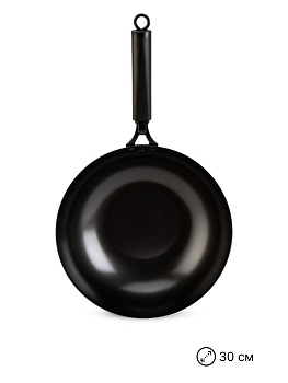 Сковорода ВОК 30см бакелитовая ручка антипригарное покрытие нержавеющая сталь 000000000001228444