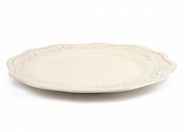 Тарелка десертная 21см NINGBO Узор белая глазурованная керамика 000000000001217590