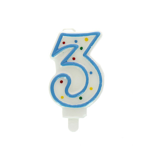 Свеча для торта цифра 3 Rio Fackelmann 000000000001128111