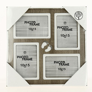 Фоторамка  на 4 фото 33х33 - это стиль и изысканность Вашего дома.  Разное сочетание цветов придают фоторамке универсальность. Матер 000000000001195646