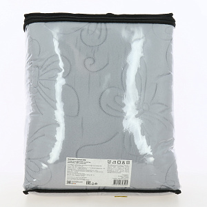 Покрывало 200х240см DE'NASTIA Бабочки двустороннее серое 100%полиэстер 000000000001208447