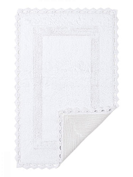 Коврик для ванной 60x100см DE'NASTIA кружево белый хлопок 000000000001207084