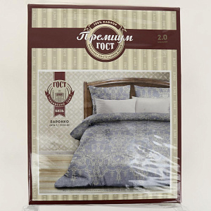 Комплект постельного белья 2спальный бязь"Премиум ГОСТ"(70х70)рисунок 6474-1/15218-89 Барокко,100%хлопок,556247 000000000001196492