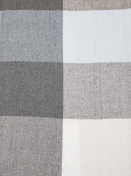 Палантин 70х180см клетка серо-голубой полиэстер 000000000001229218