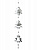 Новогодняя гирлянда Три серебристые елочки из полиуретана 8x1,5x50см 81439 000000000001201824