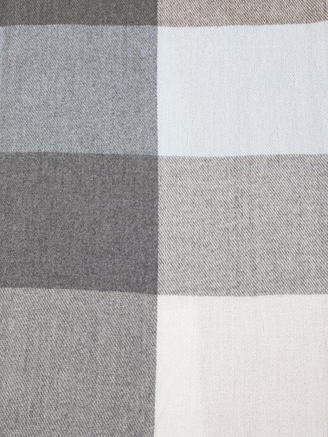 Палантин 70х180см клетка серо-голубой полиэстер 000000000001229218