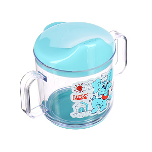 Кружка-Поильник Весёлые животные Lubby, от 6 месяцев, 150мл 000000000001135449