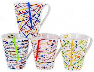 Кружка 330мл BALSFORD Абстракция силиконовое ситечко подарочная упаковка фарфор 000000000001185115