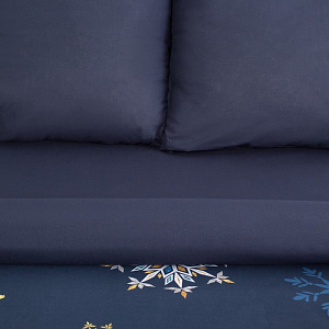 Комплект постельного белья "Этель" евро Зимние бабочки 200х215см, 220х240см, 70х70см-2шт, 100% хлопок поплин 4349477 000000000001202315