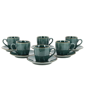 Кофейный набор Синий океан Коралл, 12 предметов 000000000001166780