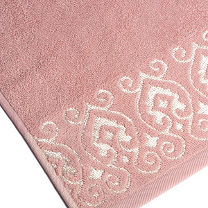 Полотенце махровое 70х130см LUCKY Итальянский бордюр пыльная роза хлопок 100% 000000000001212830
