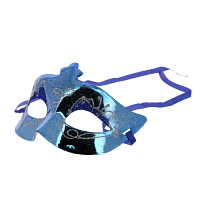 Маскарадная маска Голубая из пластика (полипропилен) с лентой для крепления на голове / 16х10х6,5см арт.80596 000000000001191306