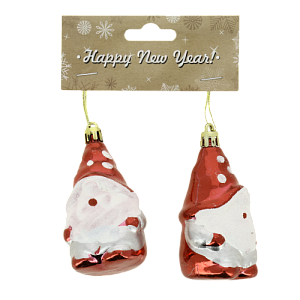 Декоративное украшение Санта 9см 2шт MANDARIN пластик 000000000001209359