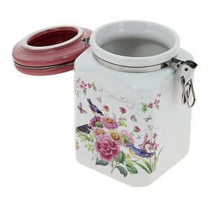 Банка с клипсой для сыпучих продуктов Коралл, 0.9л 000000000001153864