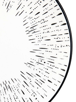 Тарелка десертная 20,5см ELRINGTON MILA SHANY белый/черный керамика 000000000001228508