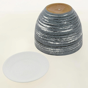 Горшок для цветов декоративный керамический Техно серо-голубой №2 3 л ГК 24 000000000001202930