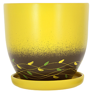 Цветочный горшок Листок, 4.7л, керамика 000000000001015378