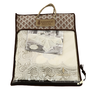 Скатерть 160*220 Жаккард кружево Сабайон, 100%Вискоза.Артикул:SR56-255-160х220. 000000000001200025