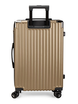 Чемодан на колесах M (42х26х65см) грани золото PC 000000000001226577
