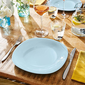 CARINE PARADISE BLUE Тарелка обеденная 27см LUMINARC опал 000000000001222535