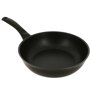 Сковорода 22х6см KUKMARA утолщенное дно 6мм антипригарное покрытие черный литой алюминий 000000000001011236