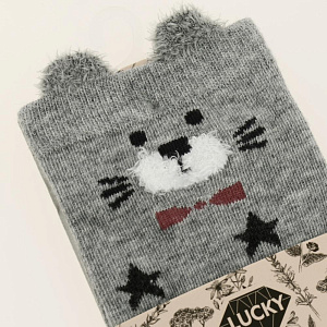 Носки женские р.36-39/23-25 LUCKY дизайн1 высокие мордочки животных 72%хлопок/26%полиэстер 000000000001187744