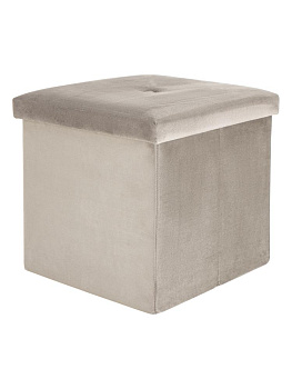 Пуфик складной 38х38х38см куб бежевый велюр 000000000001226413