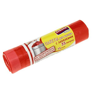 Мусорные пакеты с завязками Avikomp, 35л, 15 шт. 000000000001152553