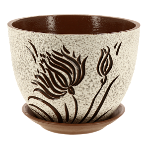 Горшок для цветов декоративный керамический Георгин текстурный №2 3л ГК 4 000000000001200871